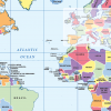 Political World map (colour blind friendly) - size A4 - Image 3