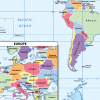 Political World map (colour blind friendly) - size A4 - Image 2