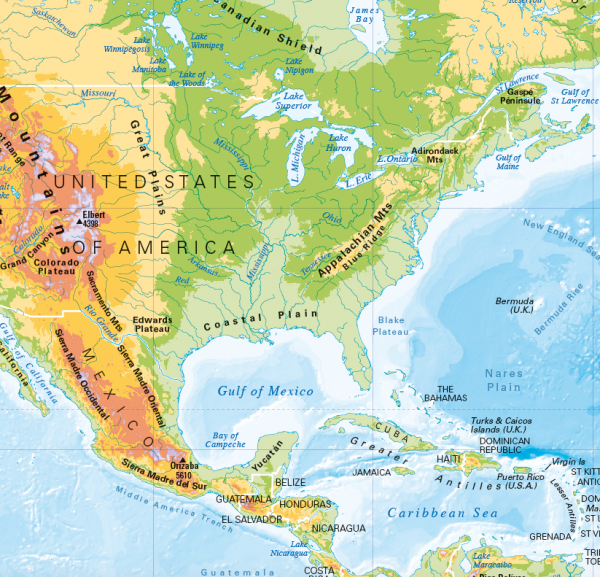 World Physical map - self adhesive - Image 5