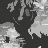 Black and white map of the British Isles - Image 2