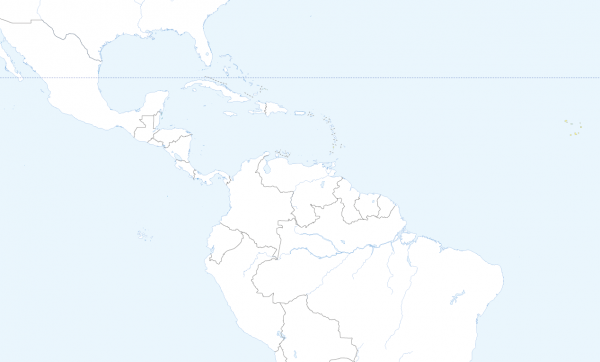 Large world outline map with country borders and rivers - Image 7
