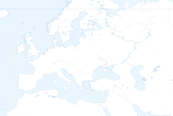 Large world outline map with country borders and rivers - Image 4