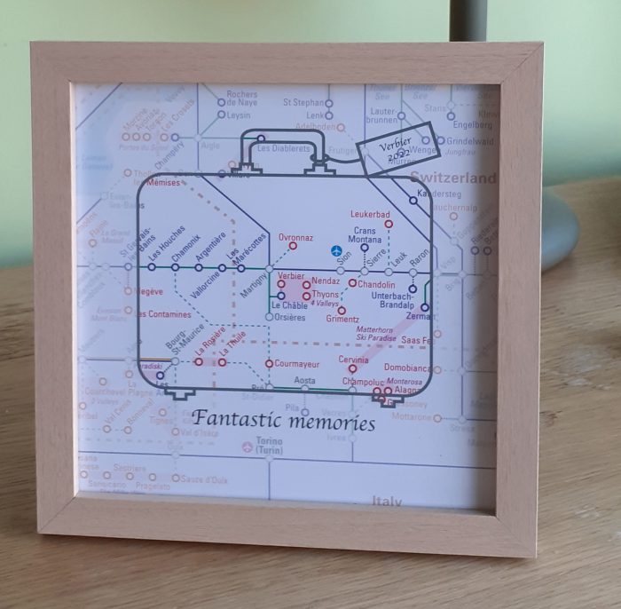 Adventures by Train in the Alps map gift (UK free delivery