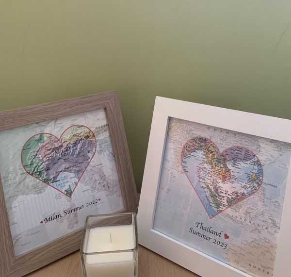 Personalised Valentines Day map gift (UK free delivery) - Image 3