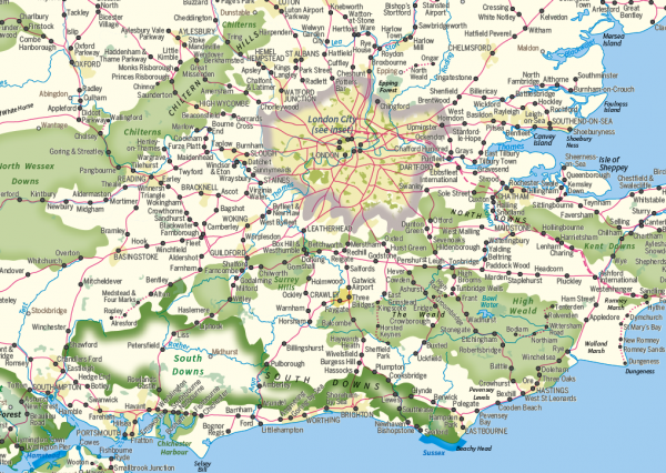 The British Isles by Train and Ferry (folded map) - Image 3