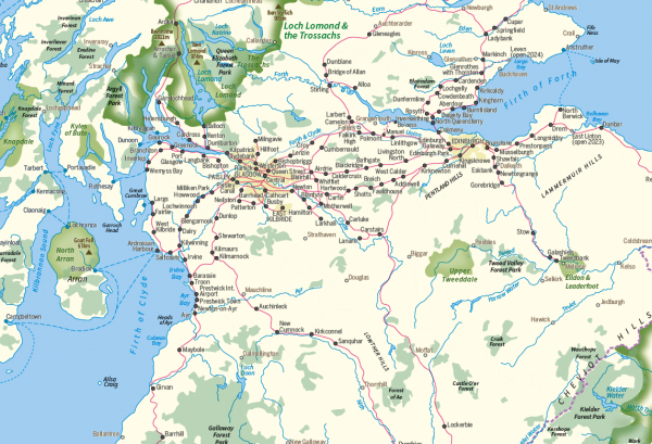 The British Isles by Train and Ferry (folded map) - Image 5