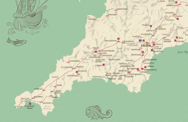 Road map of England and Wales in the Late Middle Ages c.1450 - 1500 (folded map) - delivery included in the price - Image 3